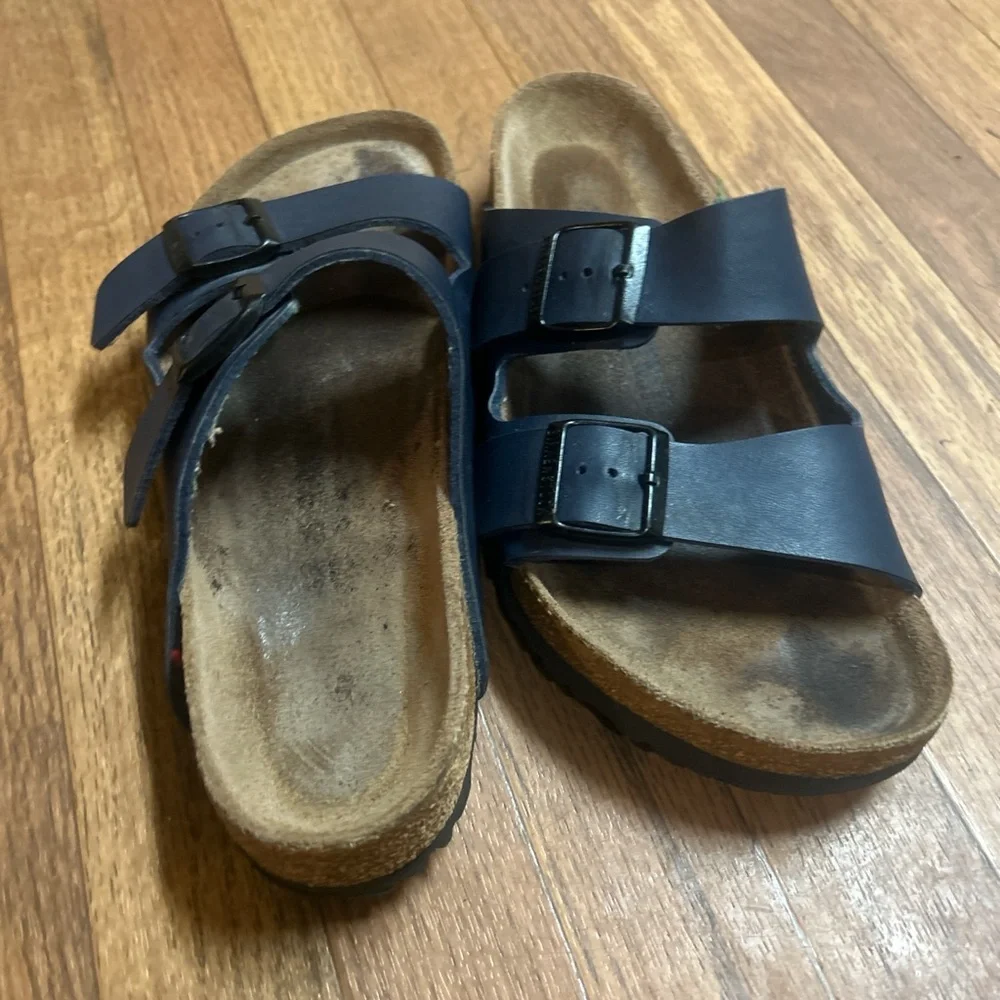 Birkenstock Navy Blue Double Strap Sandals